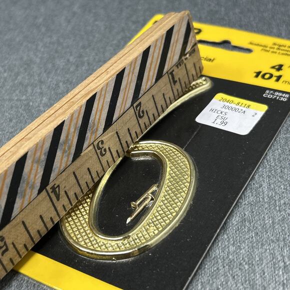 Vintage 2000 Stanley House Number 6 Brass Finish 4" Metal NOS Packaged 57-9946 - Picture 5 of 9